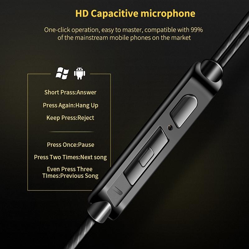 QKZ CK3 HiFi In Ear Earbuds With Deep Bass Noise Isolation And HD Microphone 1