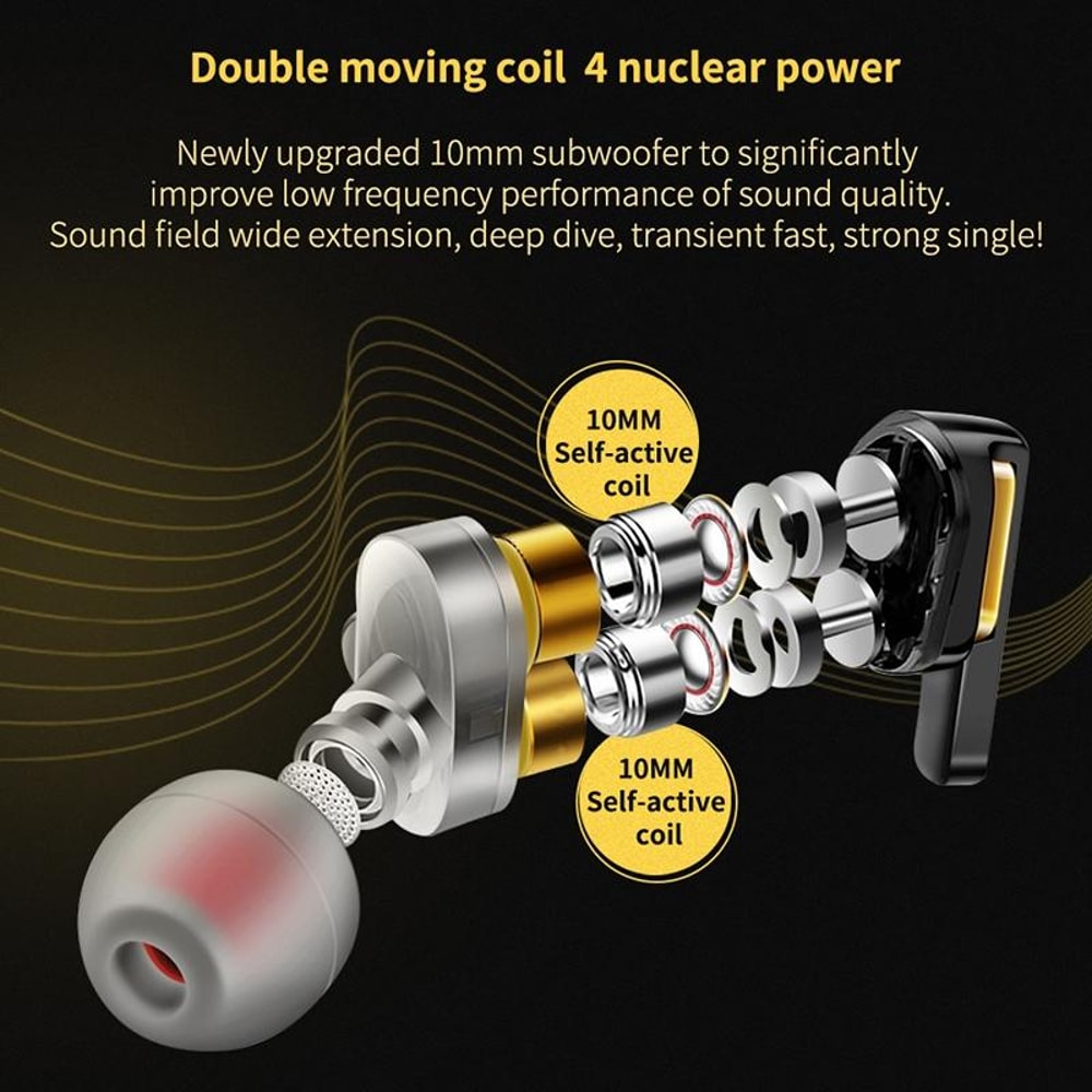 QKZ CK3 HiFi In Ear Earbuds With Deep Bass Noise Isolation And HD Microphone 2