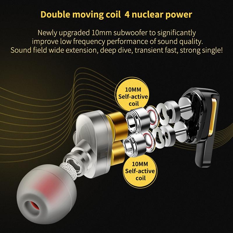 QKZ CK3 HiFi In Ear Earbuds With Deep Bass Noise Isolation And HD Microphone 2