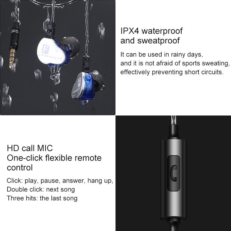 QKZ CK9 HiFi Sports Earbuds With Quad Driver Stereo Sound Noise Isolating Fit 1