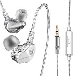 qkz ck9 hifi sports earbuds with quad driver stereo sound & noise isolating fit
