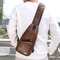 UrbanCharge Waterproof PU Leather Chest Bag With USB Port For Men 8