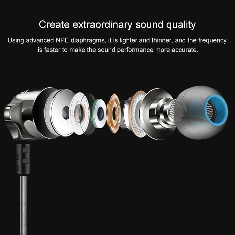QKZ DM7 Metal In Ear Sports Headphones With Deep Bass Noise Isolation 1