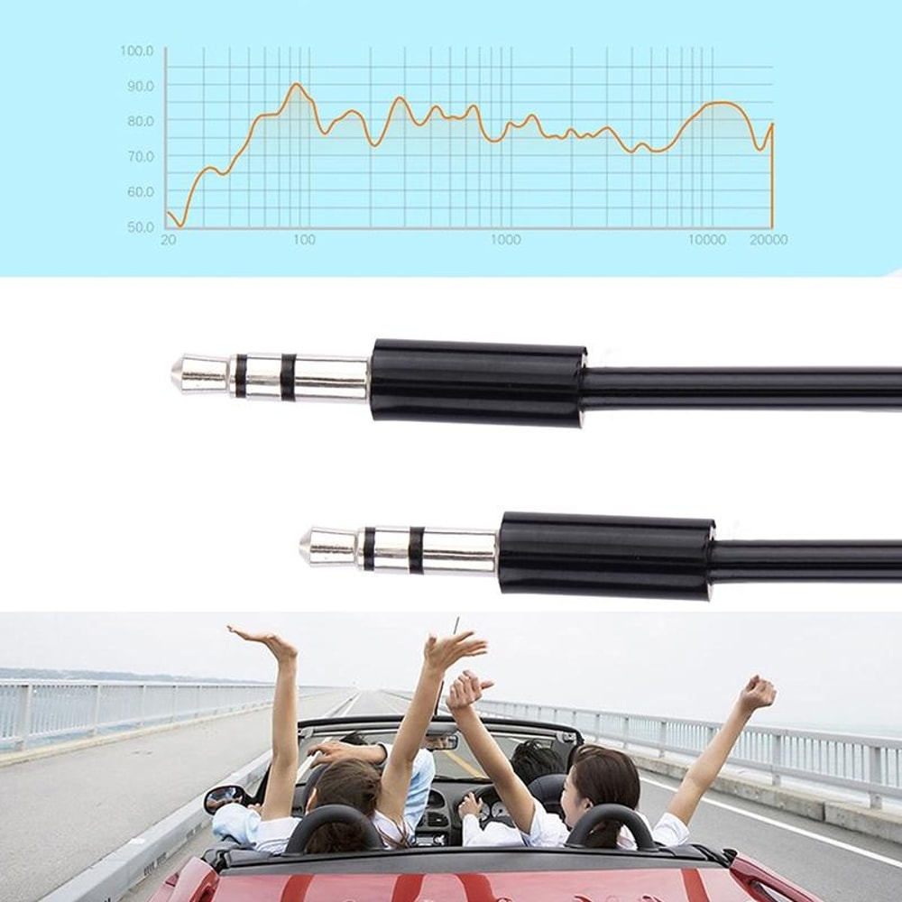 Spring Coiled 35mm Aux Cable For Car Stereo Phones Headphones Portable Audio Connector 2