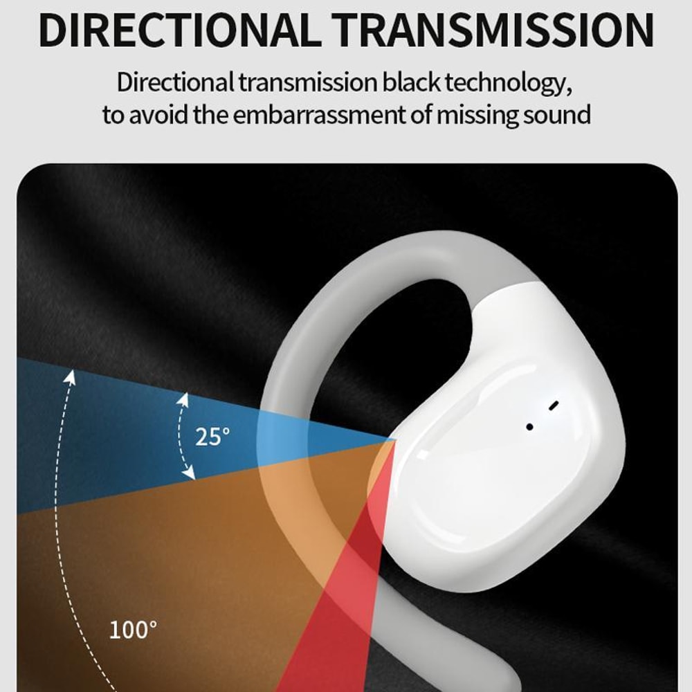 M200 Open Ear Bluetooth Headphones With Noise Reduction Waterproof Ear Hooks 5