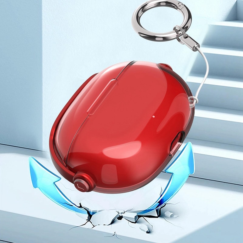 Clear Electroplated Acrylic Case For Apple Beats Studio Buds Buds With Keyring 6