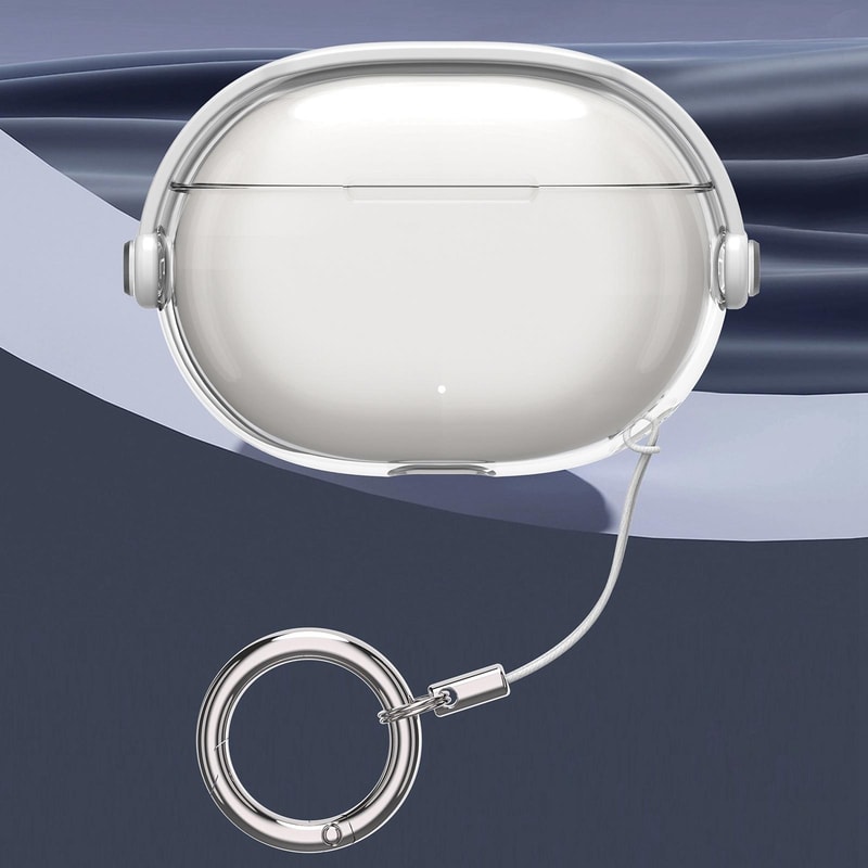 Clear Electroplated Acrylic Case For Apple Beats Studio Buds Buds With Keyring 4