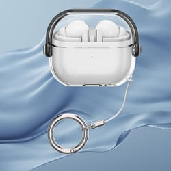 crystal clear acrylic case for buds3 pro case with keyring and charging access