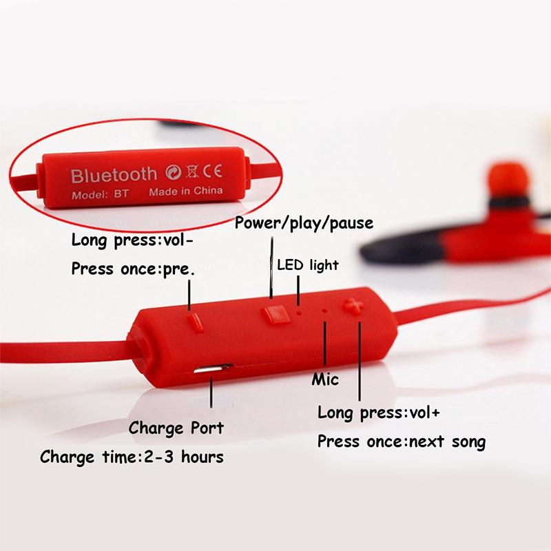 BT 1 Wireless Bluetooth Sports Earbuds With Microphone For Running Gym 2