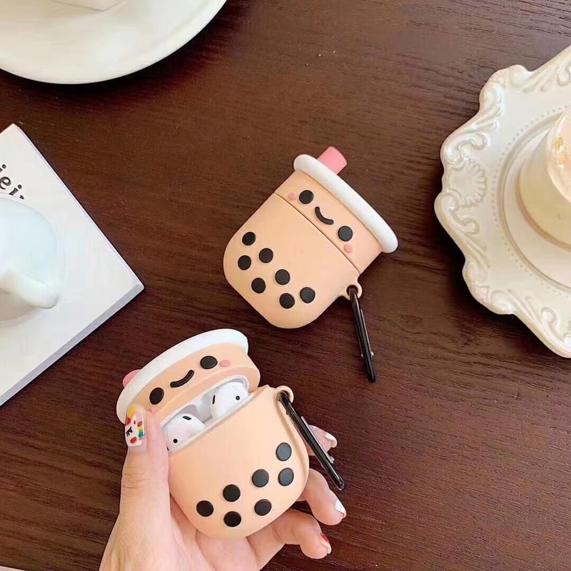 Pearl Milk Tea AirPods Case For Apple AirPods 12 With Protective Charging Cover 2