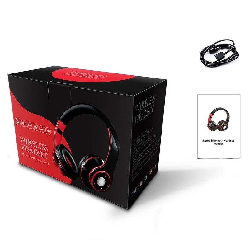 SG 8 Wireless Bluetooth Headphones With FM Radio TF Card MP3 Player Noise Cancelling Mic 6
