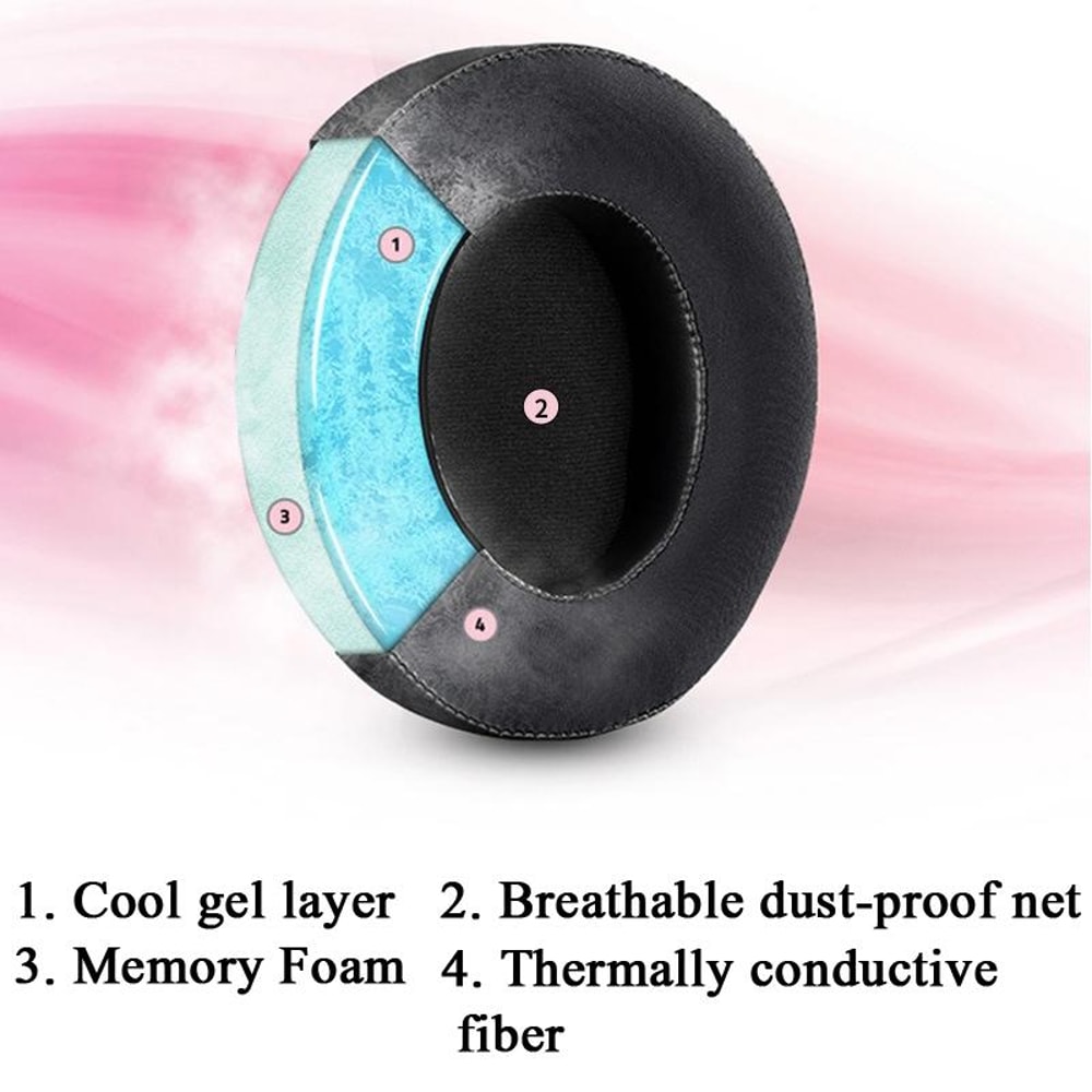 Cooling Gel Earpad Covers For Razer Kraken Kitty V2 RGB Headphones Soft Ice Silk Ear Cushion Sleeve 4