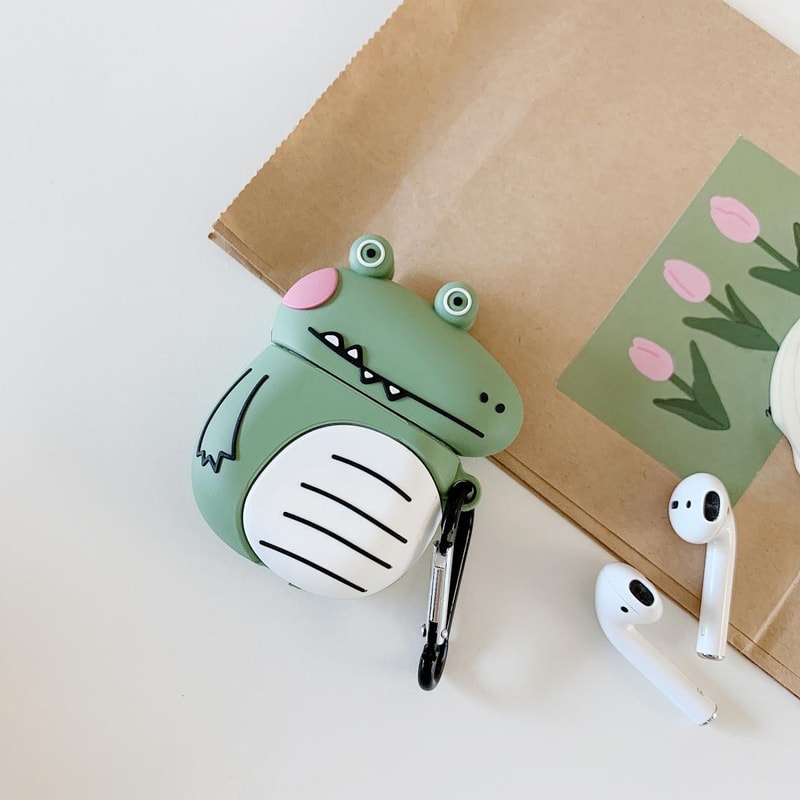 Cute Dinosaur AirPods Case For Apple AirPods 12 Wireless Protective Cover 1