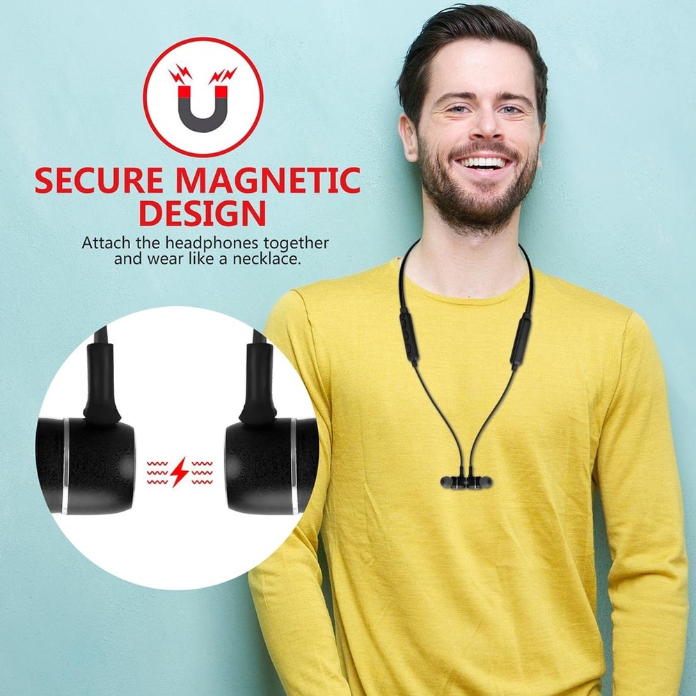 Magnetic Sports Bluetooth Earbuds With Vibration Alerts And Hands Free Calling 8