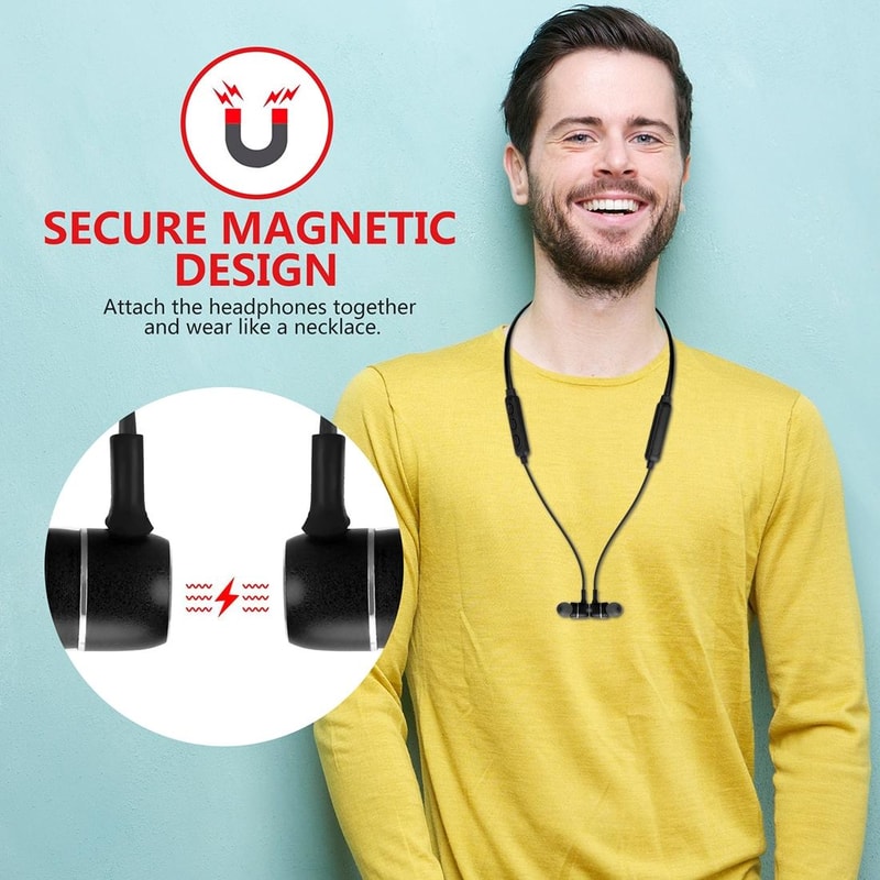 Magnetic Sports Bluetooth Earbuds With Vibration Alerts And Hands Free Calling 8