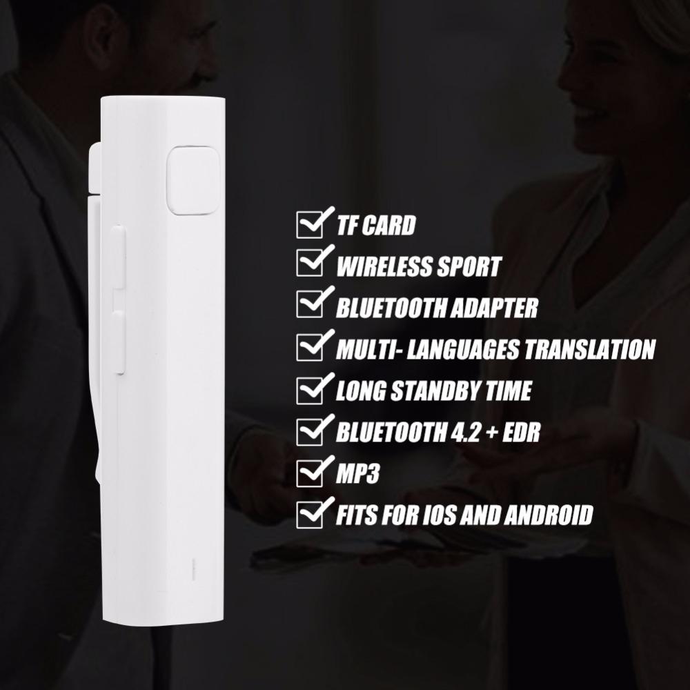 Smart Bluetooth Voice Translator Earbuds With TF Card 26 Language Real Time Translation 1