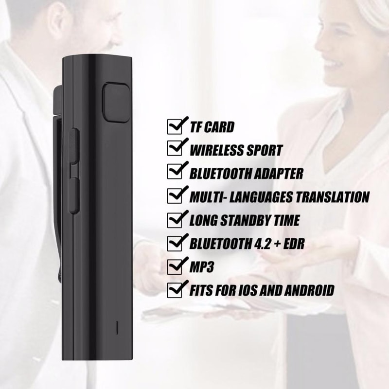 Smart Bluetooth Voice Translator Earbuds With TF Card 26 Language Real Time Translation 9