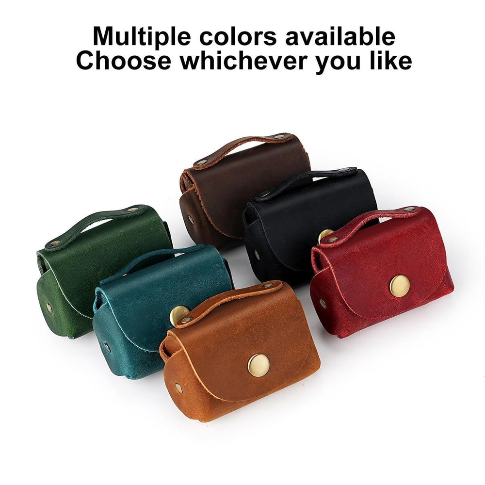 Vintage Genuine Leather Mini Wallet Coin Purse For Cards Cash Everyday Essentials 12