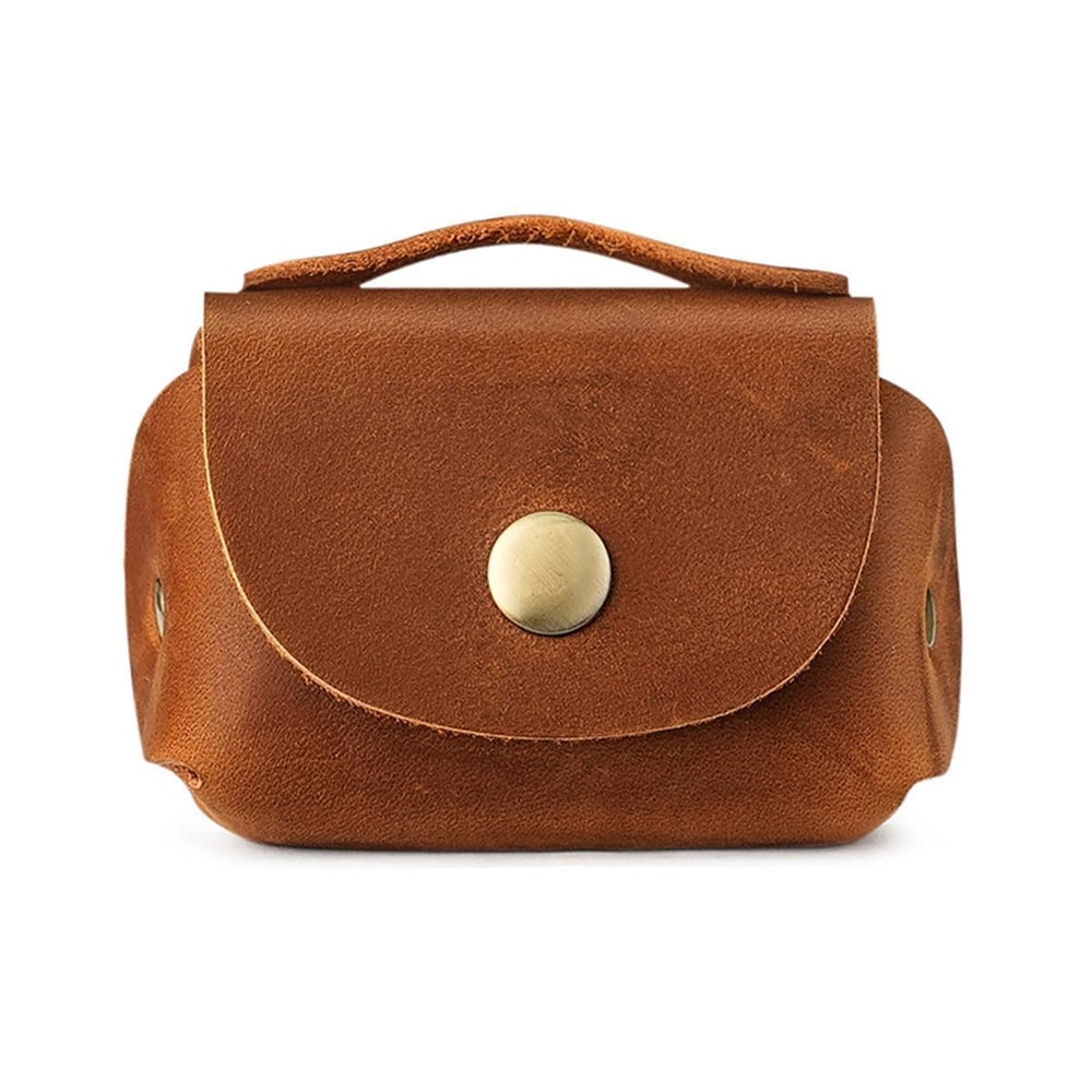 Vintage Genuine Leather Mini Wallet Coin Purse For Cards Cash Everyday Essentials 5