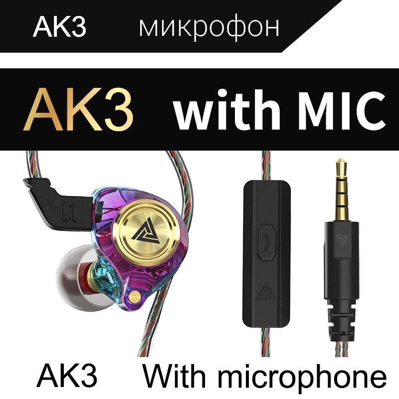 QKZ AK3 Bass Boost In Ear Headphones With Mic And 35mm Wired Earbuds 1