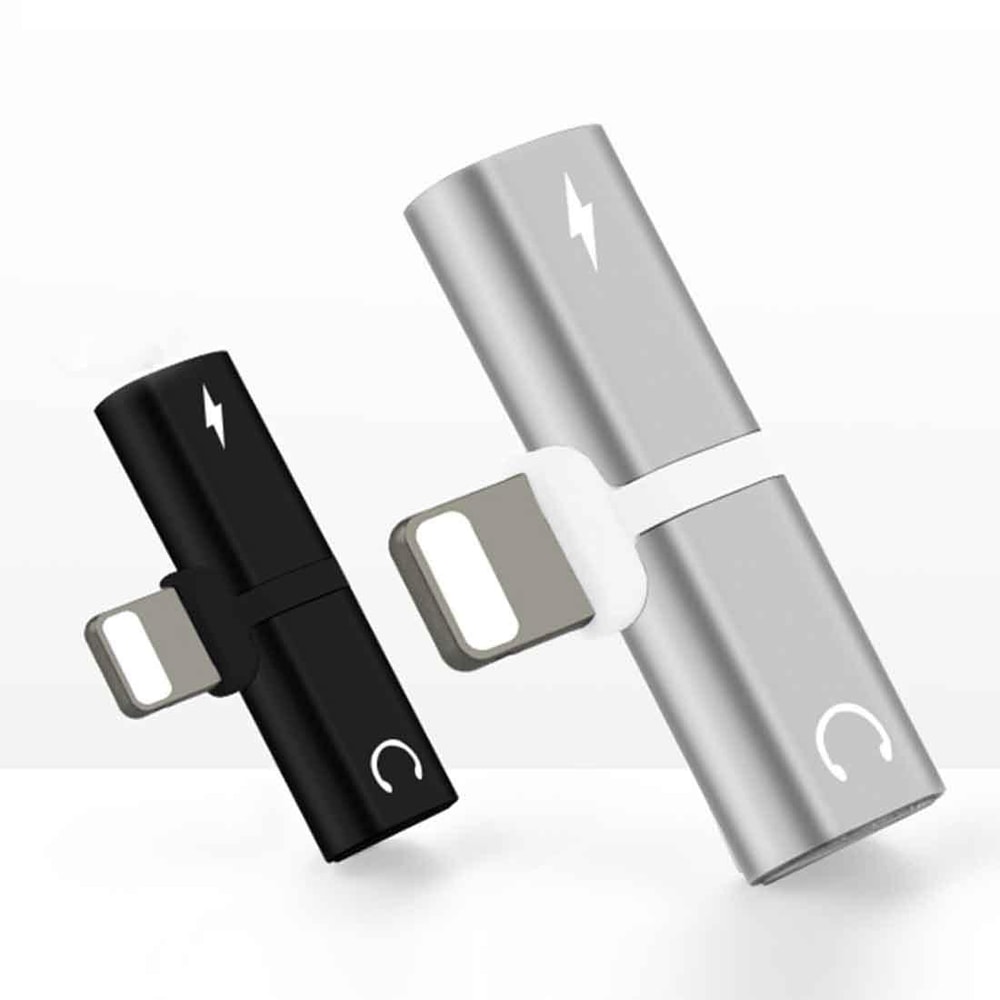 2 In 1 Lightning Audio Adapter For IPhone Charging Headphone Listening 0