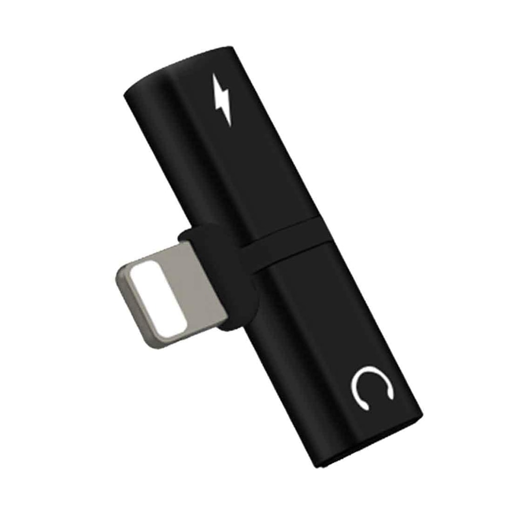 2 In 1 Lightning Audio Adapter For IPhone Charging Headphone Listening 2