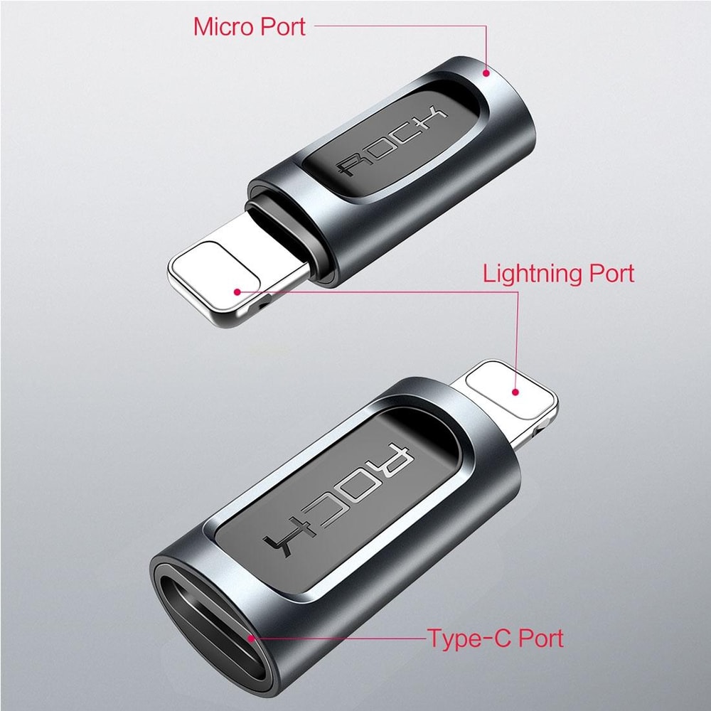 ROCK USB C To 8 Pin Audio Adapter For Headphones With Stable HiFi Sound 2