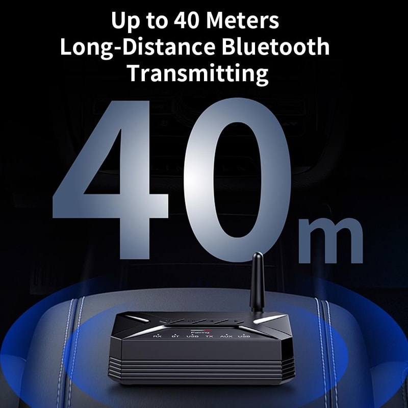 T R22 Bluetooth 50 Audio Receiver Transmitter With 40m Range And External Antenna 4