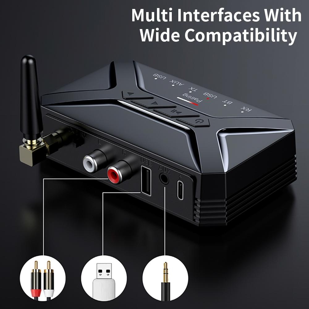 T R22 Bluetooth 50 Audio Receiver Transmitter With 40m Range And External Antenna 5