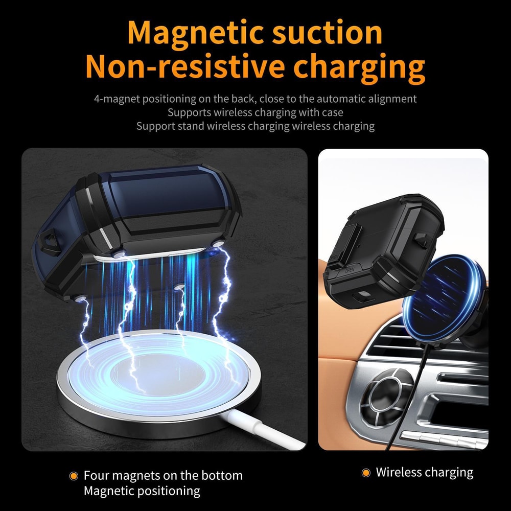 MagSafe Lock Case For Galaxy Buds 3 Pro With Carabiner Magnetic Stand 9