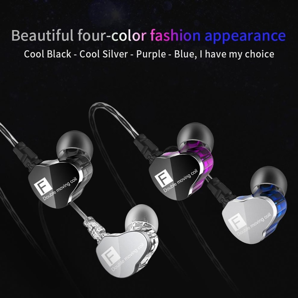QKZ F910 Dual Dynamic Bass Earbuds With 35mm Wired In Ear Headphones 1