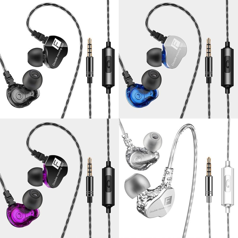 QKZ F910 Dual Dynamic Bass Earbuds With 35mm Wired In Ear Headphones 8