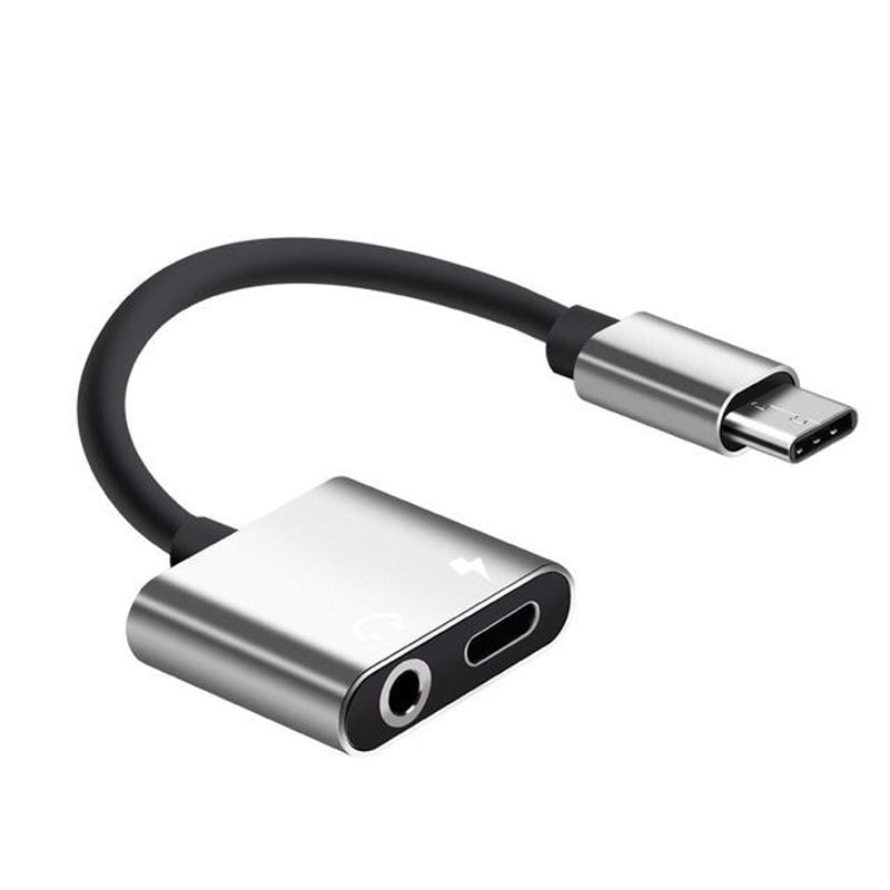 2 In 1 USB C To 35mm Audio Adapter With Fast Charging For Type C Phones 5
