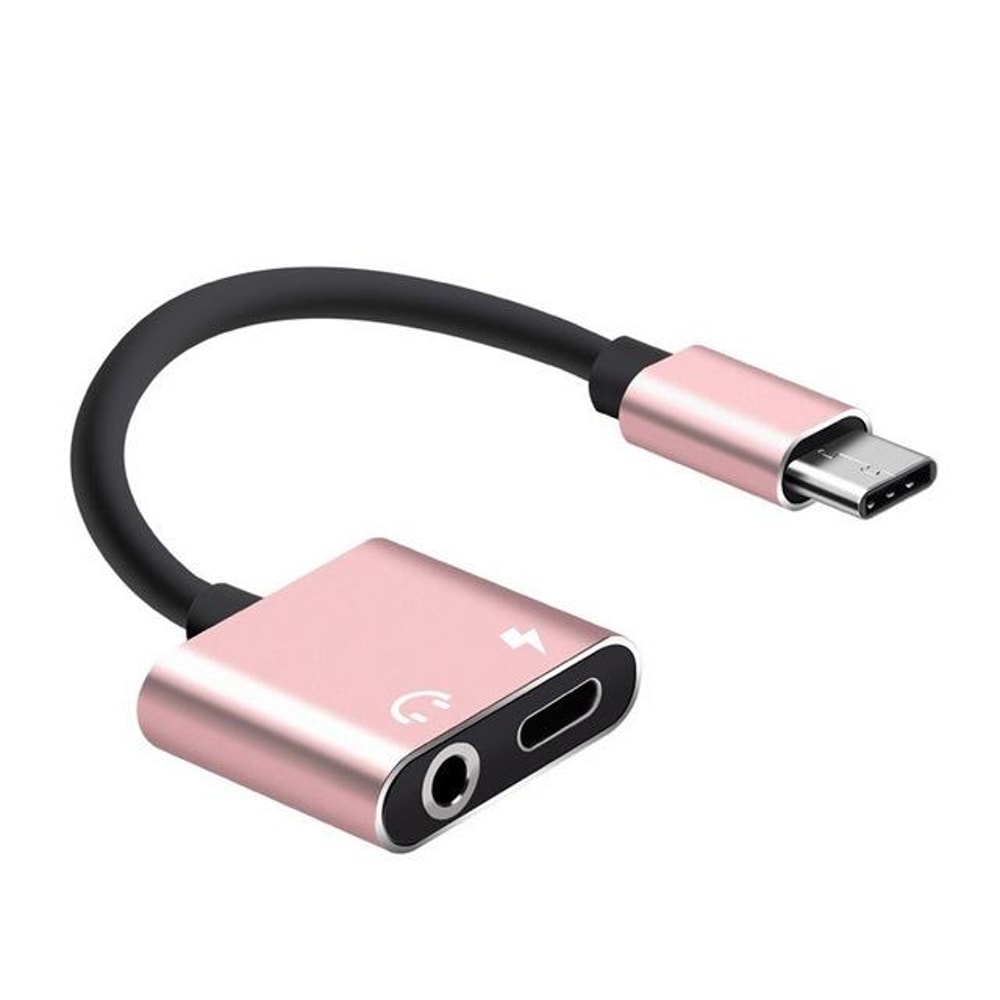 2 In 1 USB C To 35mm Audio Adapter With Fast Charging For Type C Phones 9