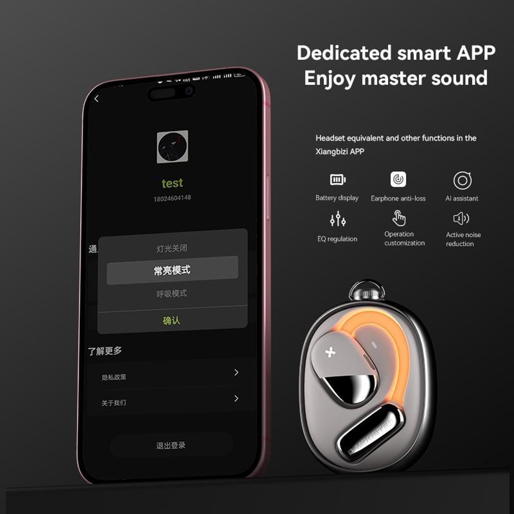 Dmooster D72 Open Ear Bluetooth 54 Earbuds With ANC Noise Reduction And LED Sports Design 6