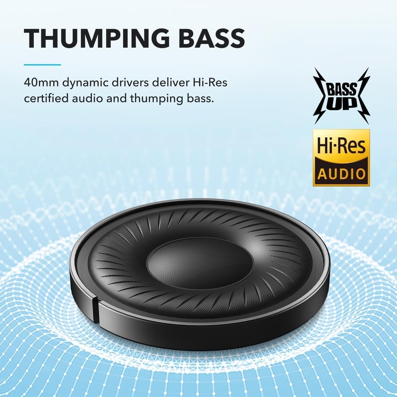 ANKER Soundcore Q20i Wireless Noise Cancelling Gaming Headphones With Bluetooth 50 60H Playtime 3