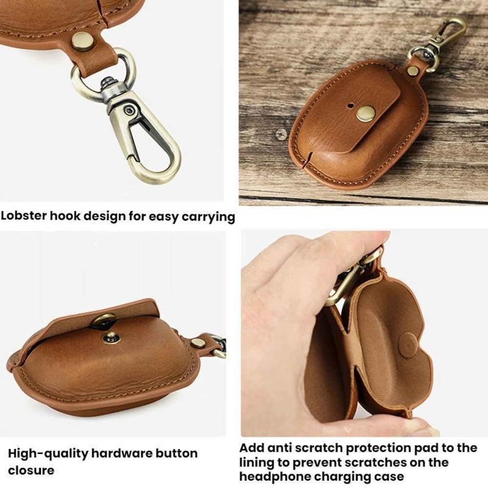 CONTACTS Family Leather Hook Case For Sony WF 1000XM5 Wireless Earbuds 4
