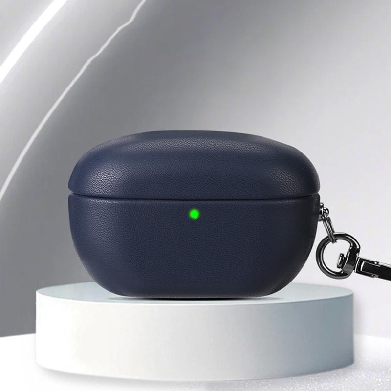 Luxury Sony WF 1000XM5 Case In Oily Leather With Secure Snap Lock Charging Access 20