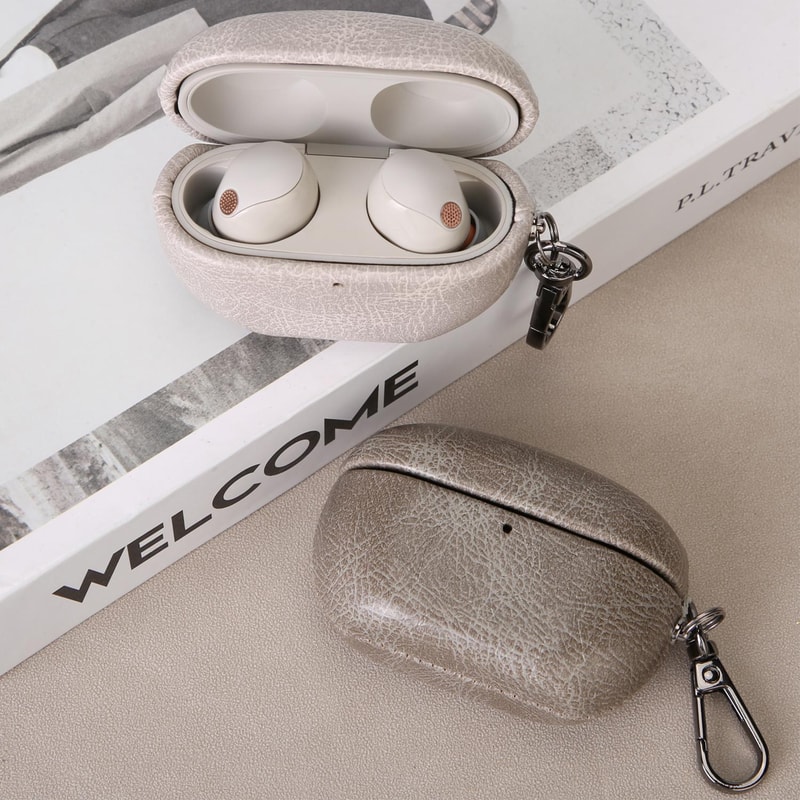 Retro Crazy Horse Leather Case For Sony WF 1000XM5 Wireless Earbuds 13