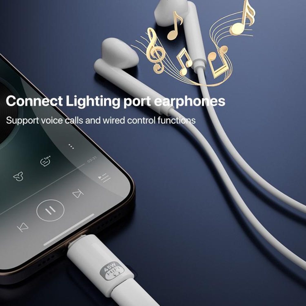 45W USB C To Lightning Audio Fast Charging Adapter 2
