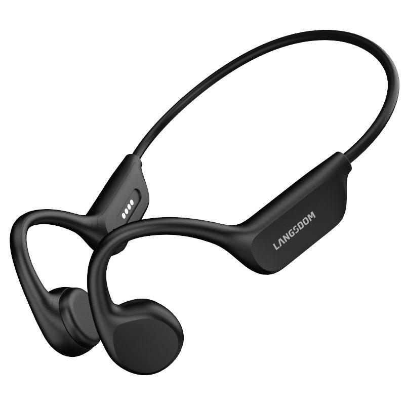 Langsdom BE17 Bone Conduction Headphones with 32GB Memory & IPX8 Waterproof Bluetooth