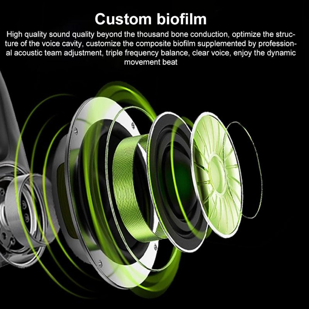 Langsdom BE17 Bone Conduction Headphones with 32GB Memory & IPX8 Waterproof Bluetooth