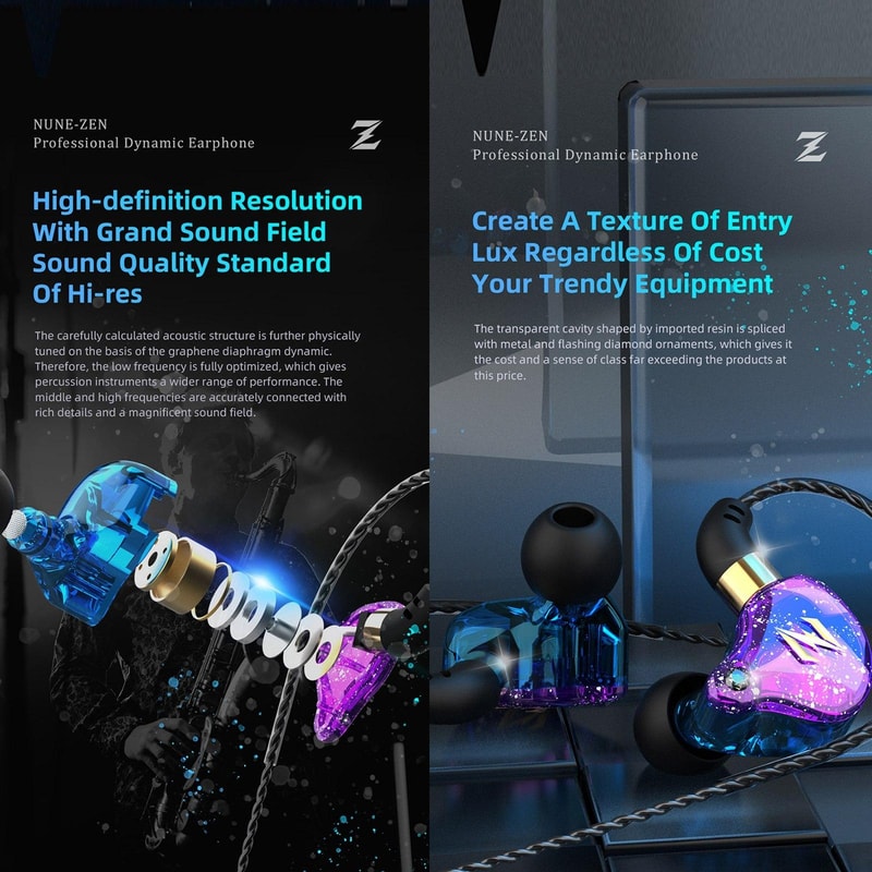 QKZ ZEN Wired In Ear Sports Earbuds With Mic And Deep Bass Noise Isolation 6