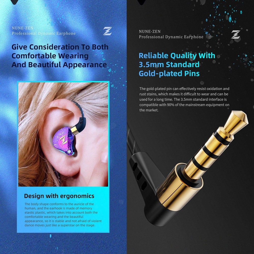 QKZ ZEN Wired In Ear Sports Earbuds With Mic And Deep Bass Noise Isolation 9