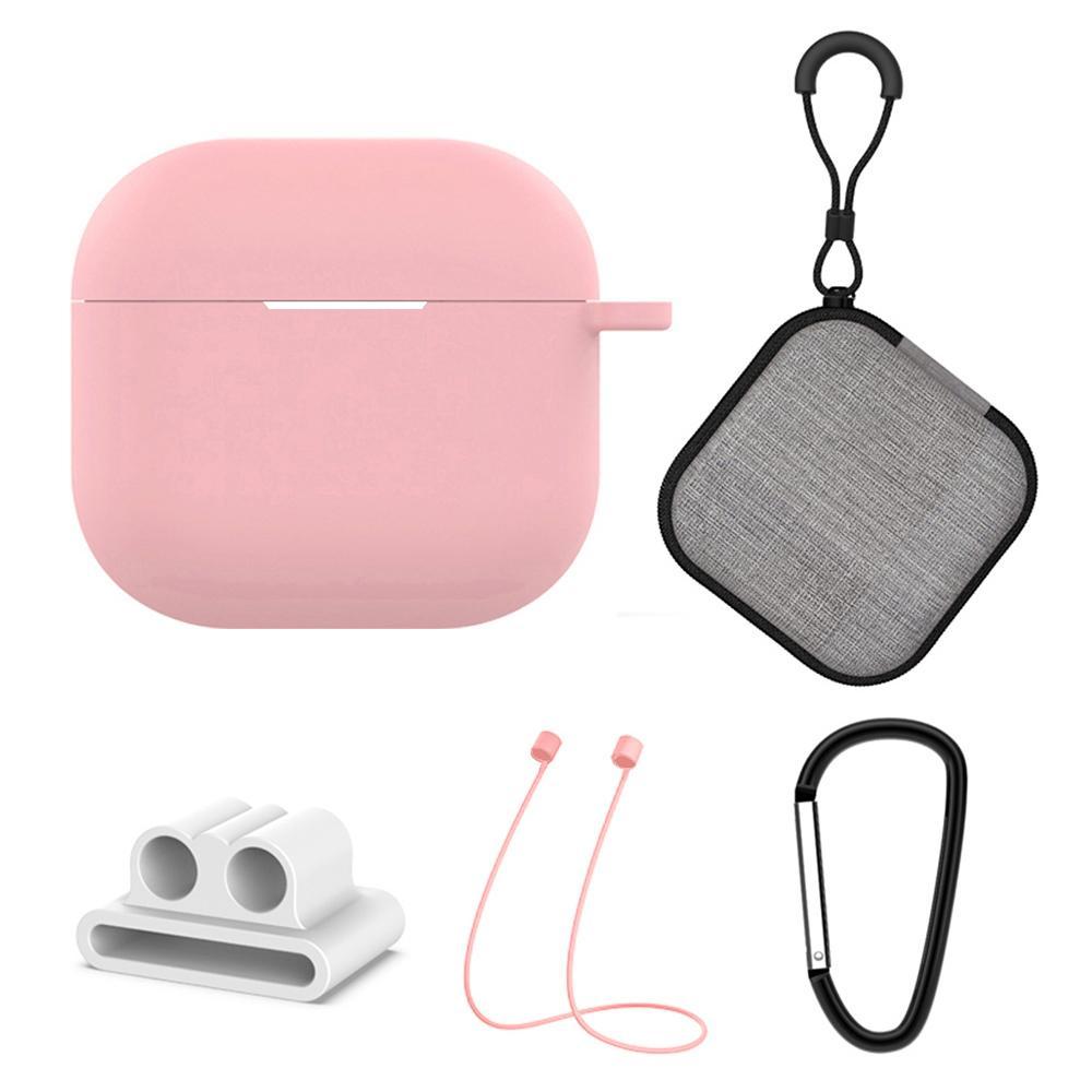 AirPods 4 Silicone Protective Case Set With Anti Lost Strap And Carry Hook 3