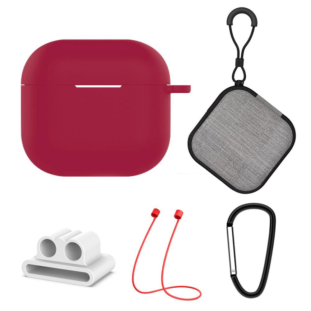 AirPods 4 Silicone Protective Case Set With Anti Lost Strap And Carry Hook 5