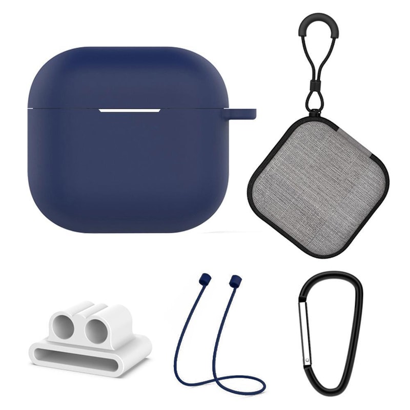 AirPods 4 Silicone Protective Case Set With Anti Lost Strap And Carry Hook 9
