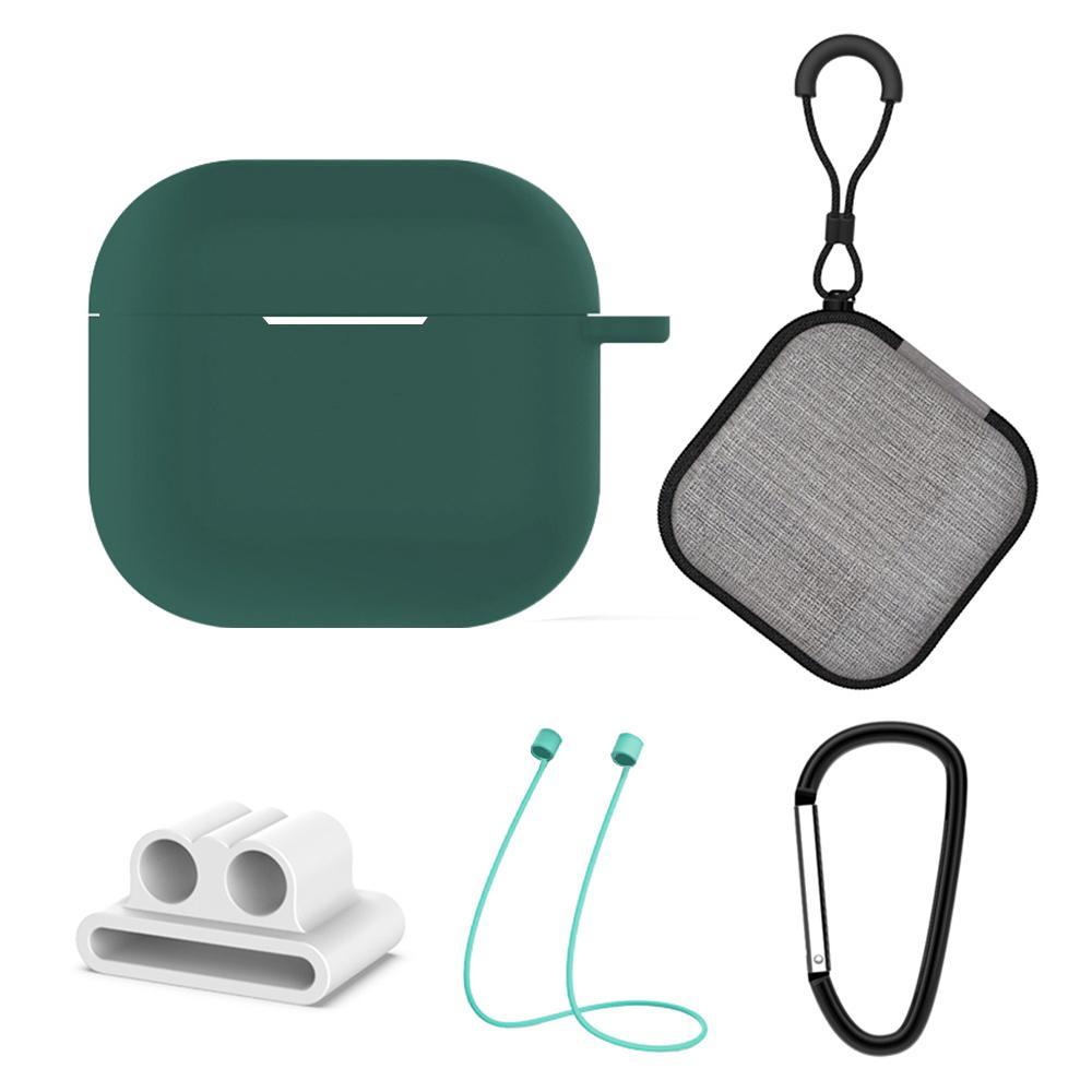 AirPods 4 Silicone Protective Case Set With Anti Lost Strap And Carry Hook 12