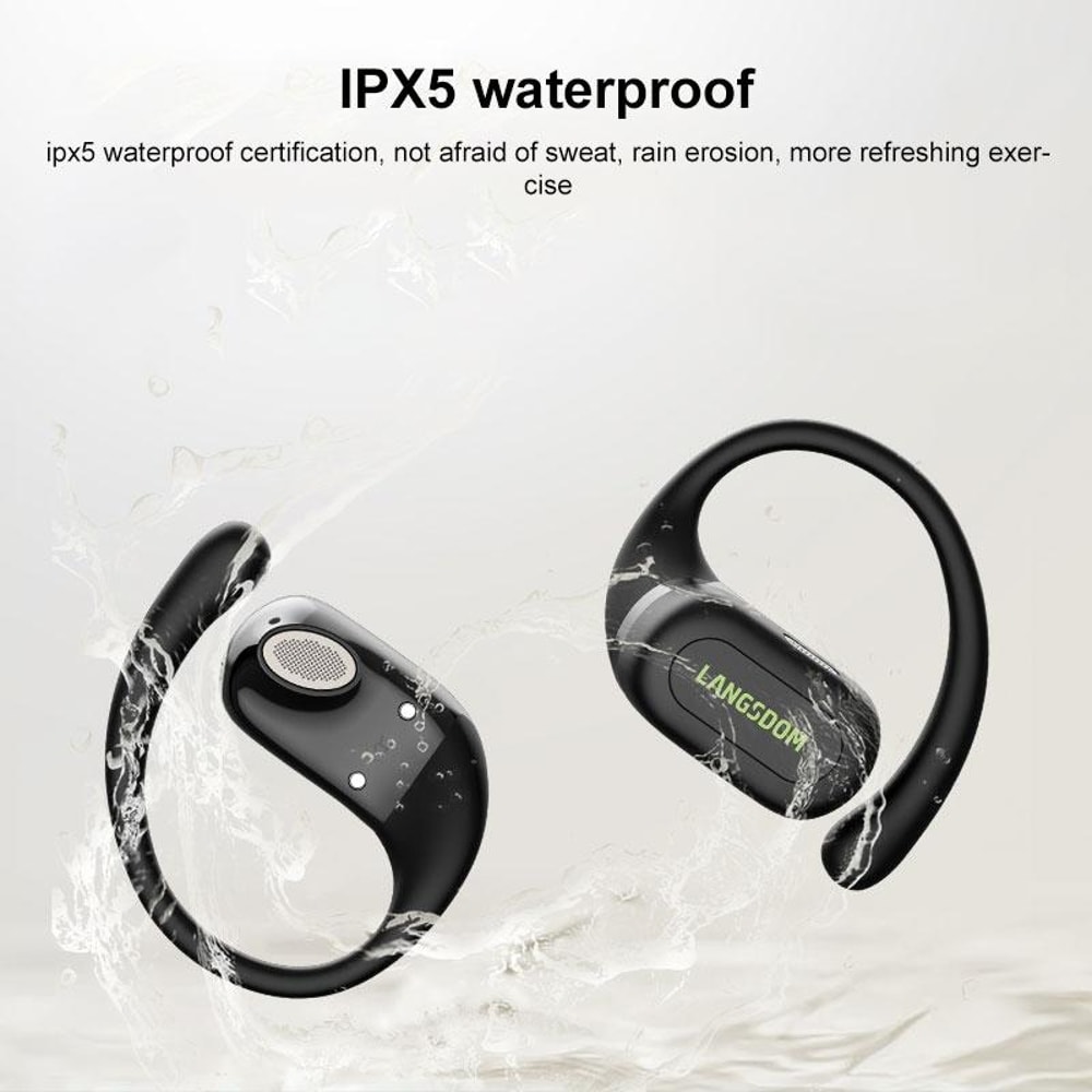 Langsdom TS19 Open Ear Bluetooth Earbuds With ENC Noise Cancellation And IPX5 Waterproof Design 1