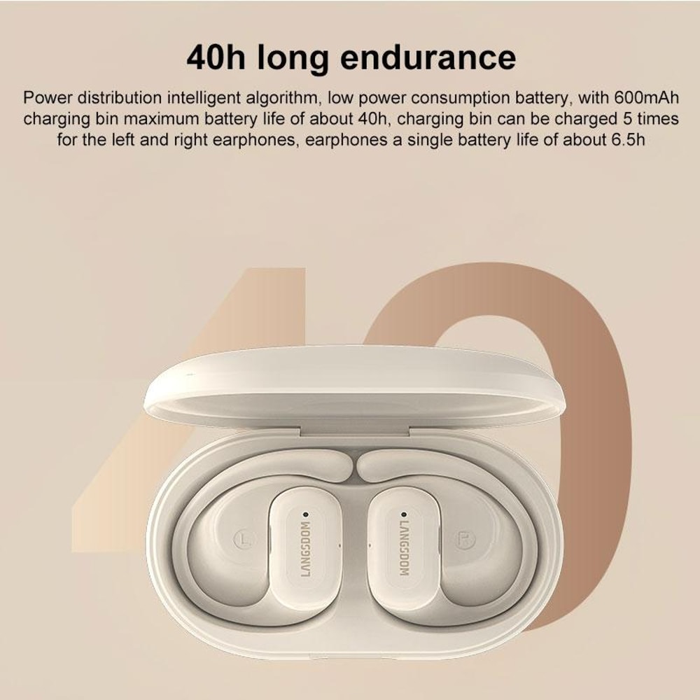 Langsdom TS19 Open Ear Bluetooth Earbuds With ENC Noise Cancellation And IPX5 Waterproof Design 2